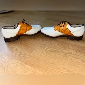 FootJoy | Shoes | Footjoy Vintage White And Orange Saddle 